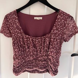 Aeropostale Flower Crop Top Size Small